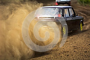 Autocross on a dusty road