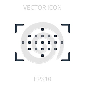 Autofocus linear vector icon.