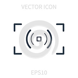 Autofocus linear vector icon.