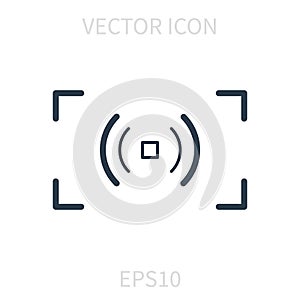 Autofocus linear vector icon. photo