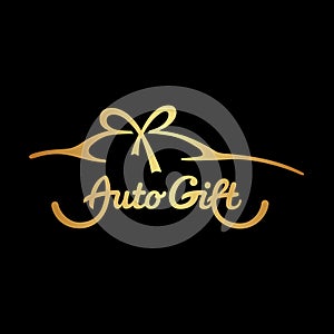 Auto Gift logo design template. Car as a gift. Vector and illustration.