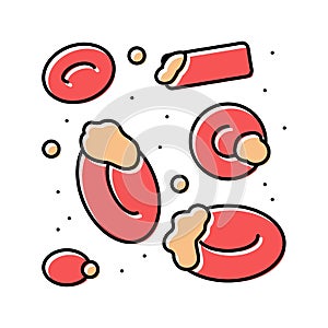 autoimmune hemolytic anemia ill color icon vector illustration