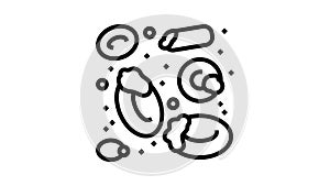 autoimmune hemolytic anemia ill line icon animation