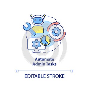 Automate admin tasks concept icon