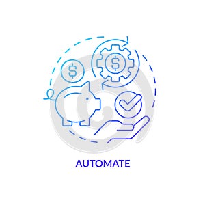 Automate blue gradient concept icon