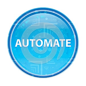 Automate floral blue round button