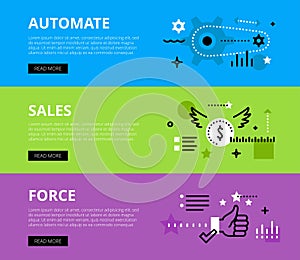 Automate Salesforce. Web banners set