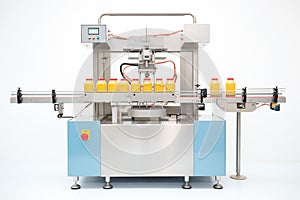 automated capping machine sealing juice bottles