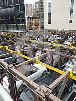 Automated car parking system service in New York City, Manhattan, USA