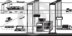 Automated cargo terminal