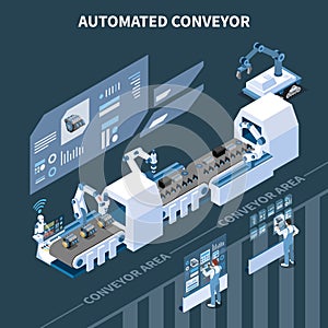 Automated Conveyor Isometric Composition