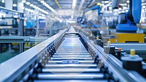 Automated Conveyor Line with Robotic Arms