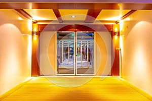 Automated door on cruise ship