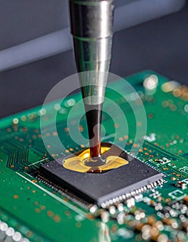 Automated Epoxy Dispensing on a Microchip