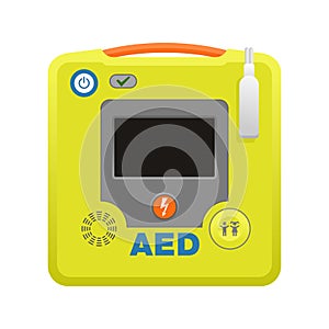 Automated external defibrillator AED icon