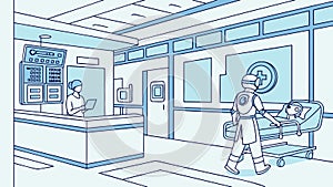 Automated Factory Worker, Robotic Assembly Line, vector design Generative AI