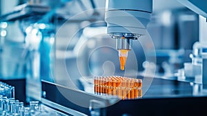 Automated laboratory equipment analyzing samples
