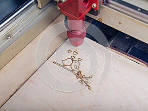 Machine for burning out patterns on a tree