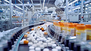 Automated Pharmaceutical Production Line with Robotics