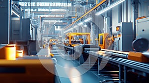 Automated Precision in Modern Automotive Assembly Line for Industrial Efficiency photo
