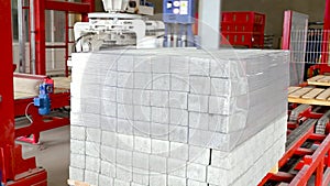 Automated production line for paving stones in the factory