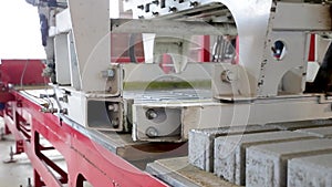 Automated production line for paving stones in the factory