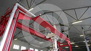 Automated production line for paving stones in the factory