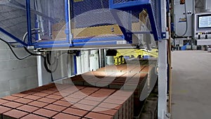 Automated production line for paving stones in the factory