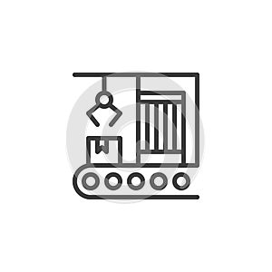 Automated production process line icon