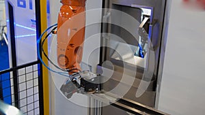 Automated robotic machine - mechanical arm for industrial welding
