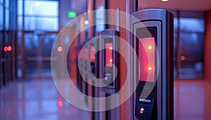 Automated security access control systems in modern building interior