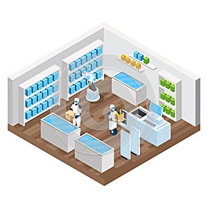 Automated Shop Isometric Composition