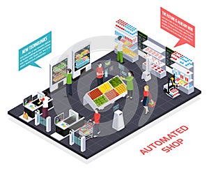 Automated Shop Isometric Composition