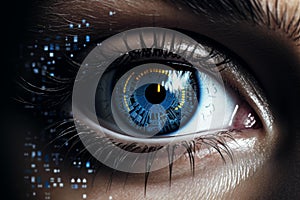 Automated Technology digital eye. Generate Ai