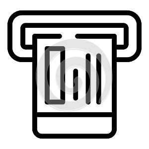 Automated ticketing machine icon outline vector. Travel pass terminal