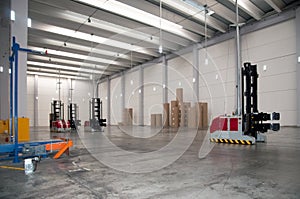 Automated warehouse (paper) with robotic forklift