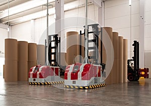 Automated warehouse (paper) with robotic forklift