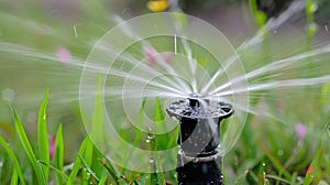 Automated watering system ensures full coverage for your lawn.