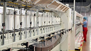 Automated Yarn Production in Modern Textile Plant