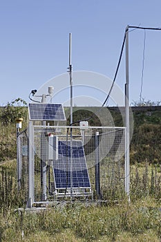 Automatic autonomous meteorological station at the anti-mudflow dam in Mudeo