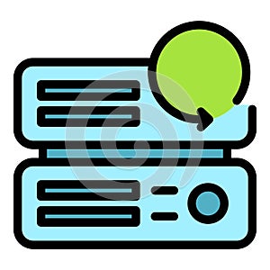 Automatic backup icon vector flat