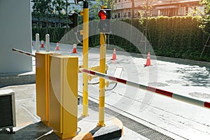 Automatic Barrier Gate and Traffic lights, Security system for building and car entrance vehicle barrier