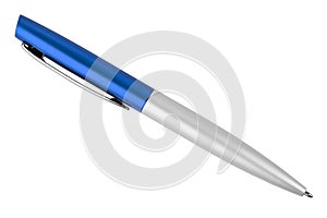 Automatic blue and white ballpoint pen