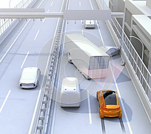 Automatic braking system avoid car crash from car accident