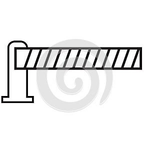 Automatic car barrier icon on white background. flat style. parking barrier icon for your web site design, logo, app, UI. parking