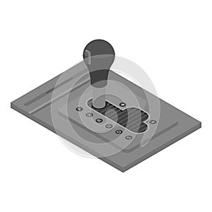Automatic car gearbox icon, isometric style