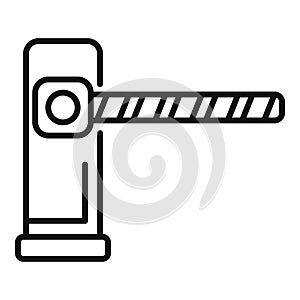 Automatic car parking barrier gate system icon