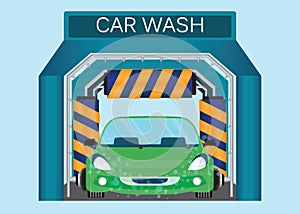 Automatic car wash, car wash foam water.