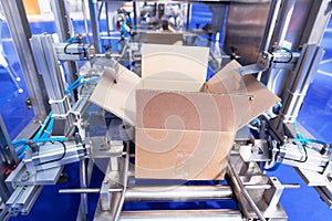 Automatic cardboard package box packaging machine