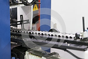 Automatic CNC machining line with auto loader. High precision part for automotive industy